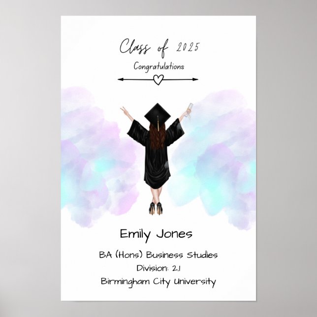 Colorful Graduation certificate Poster (Front)