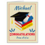 Colorful Graduation Congratulation Cap Scroll Big Card