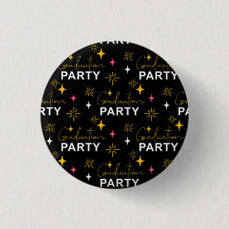 Colorful Graduation Party Paper  Button