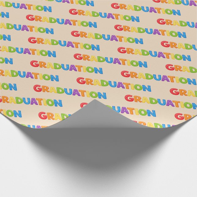 Colorful Graduation Wrapping Paper  (Corner)
