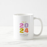 Colorful Graduation Year Personalized Name Gift  Coffee Mug<br><div class="desc">Celebrate your special event with this custom mug. This coffee mug design features colorful custom graduation year with your name. You can customize all the text and make truly unique graduation gift for your loved one! More designs available at my shop BaraBomDesign.</div>