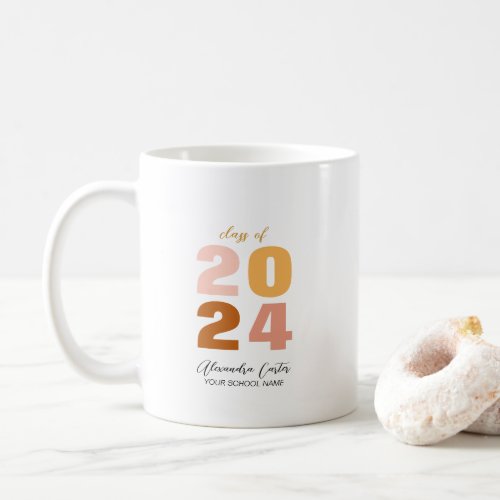 Colorful Graduation Year Personalized Name Gift  Coffee Mug