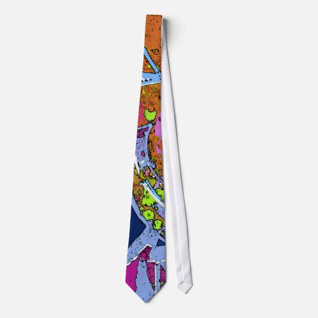 Colorful Graffiti Abstract Design Necktie (Front)
