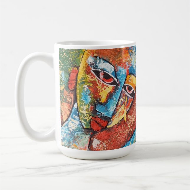 Colorful Graffiti Art Coffee Mug (Left)