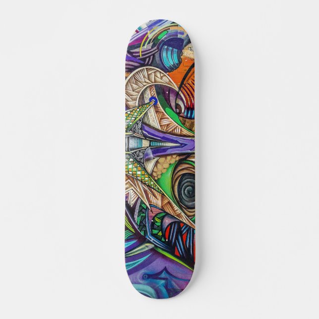Colorful Graffiti Art Skateboard (Front)