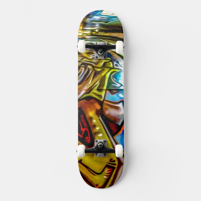 Colorful Graffiti Art Skateboard (Front)