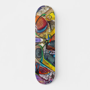 Colorful Graffiti Art Skateboard