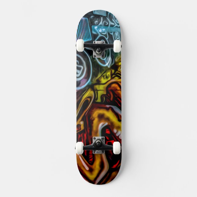 Colorful Graffiti Art Skateboard (Front)