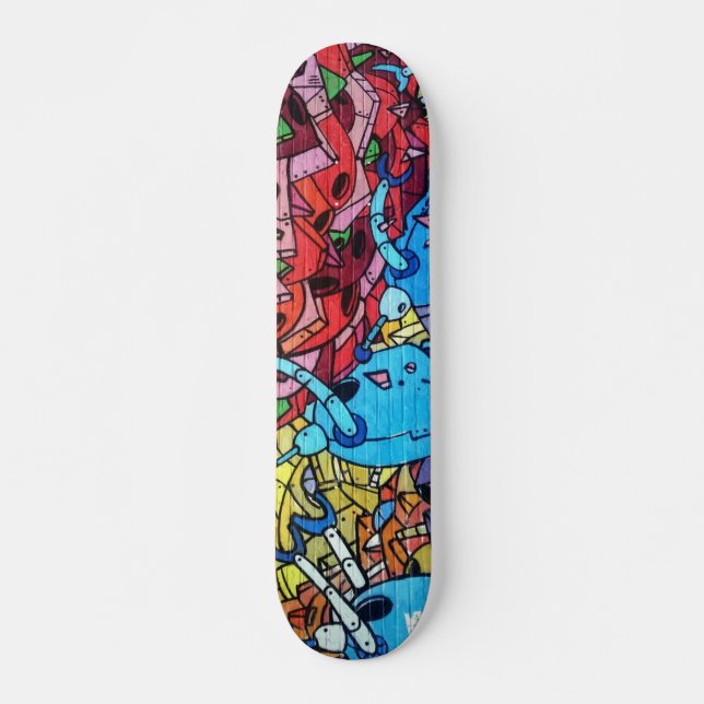 Colorful Graffiti Art Skateboard (Front)