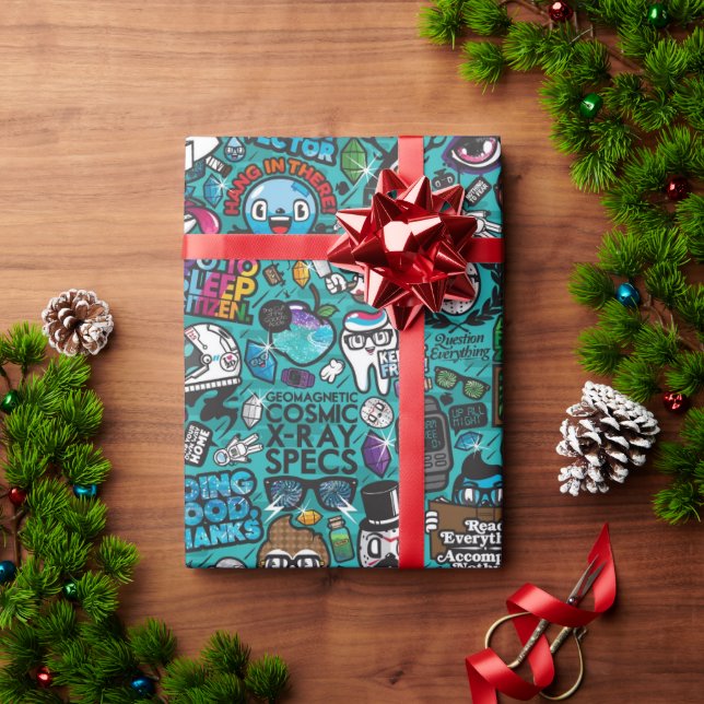 Colorful Graffiti Art, Wrapping Paper (Holiday Gift)