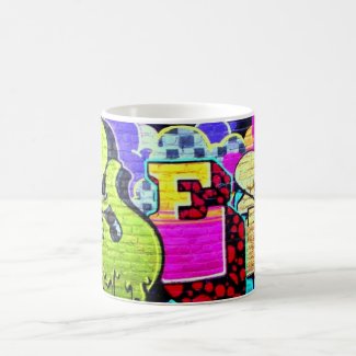 Colorful Graffiti Art Yes Wall Coffee Cup Mug