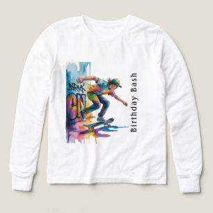 Colorful Graffiti Boy Birthday Bash Tri-Blend Shirts