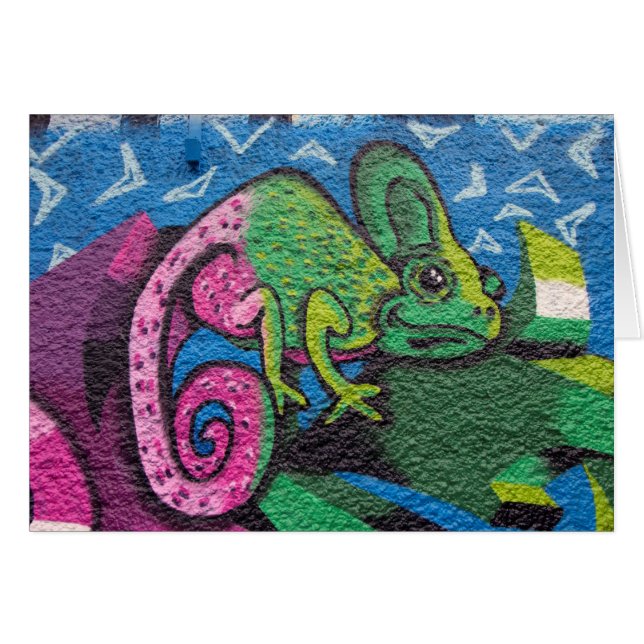 Colorful Graffiti Chameleon Cards (Front Horizontal)