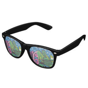 Colorful Graffiti Chameleon Retro Sunglasses