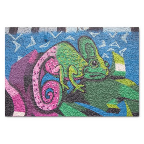 Colorful Graffiti Chameleon Tissue Paper