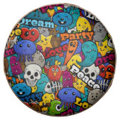 Colorful Graffiti Characters Pattern Chocolate Covered Oreo (Front)