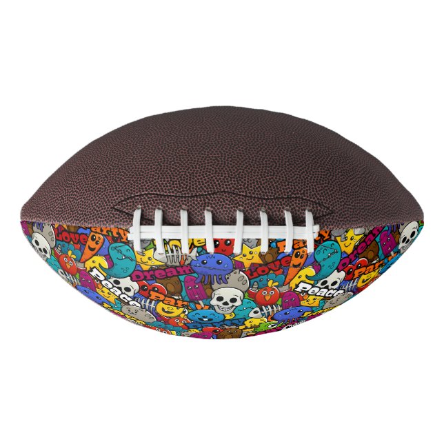 Colorful Graffiti Characters Pattern Football (Front)