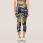 Colorful Graffiti Design Capri Leggings