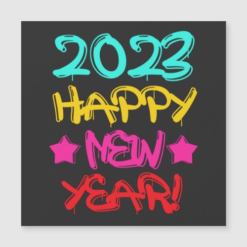Colorful Graffiti Happy New Year 2023 in Retro