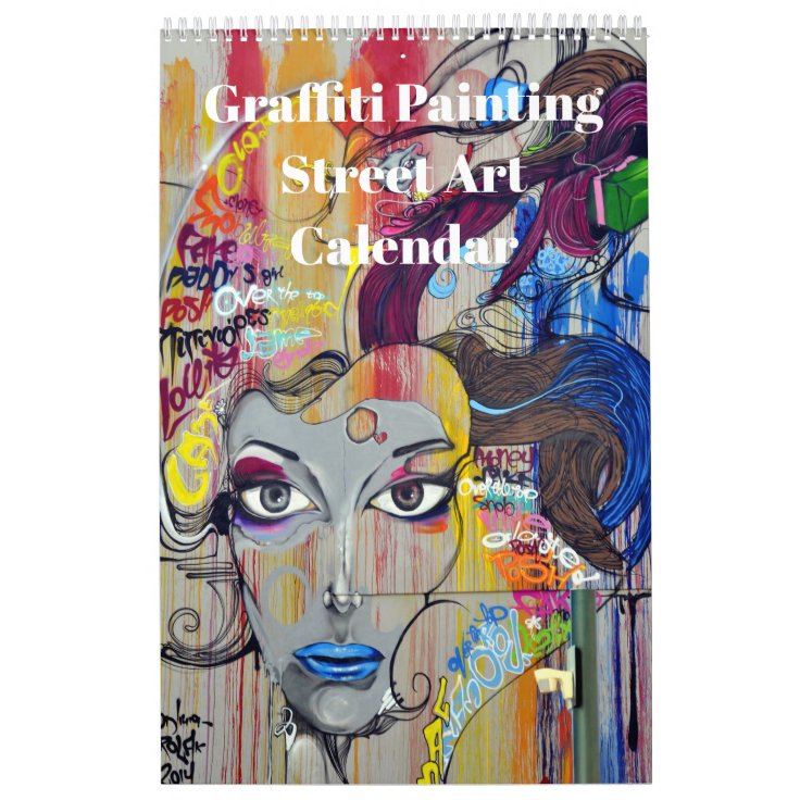 Colorful Graffiti Painting Street Art 2023 Calendar | Zazzle
