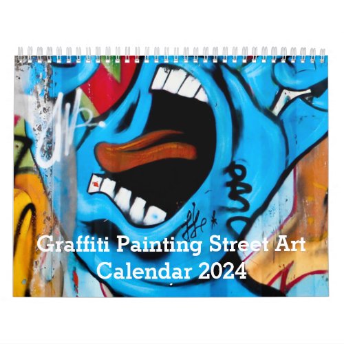 Colorful Graffiti Painting Street Art 2024 Calendar