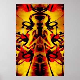 Colorful Graffiti pattern Poster