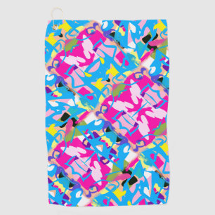 Colorful Graffiti Splash Golf Towel