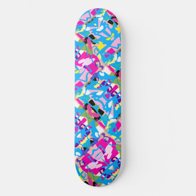 Colorful Graffiti Splash Skateboard (Front)