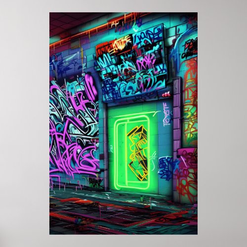 Colorful Graffiti Street Art _ The Perfect Gift fo Poster