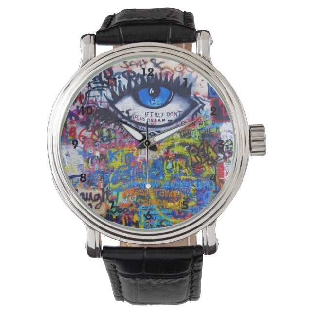 Colorful graffiti street art watch (Front)
