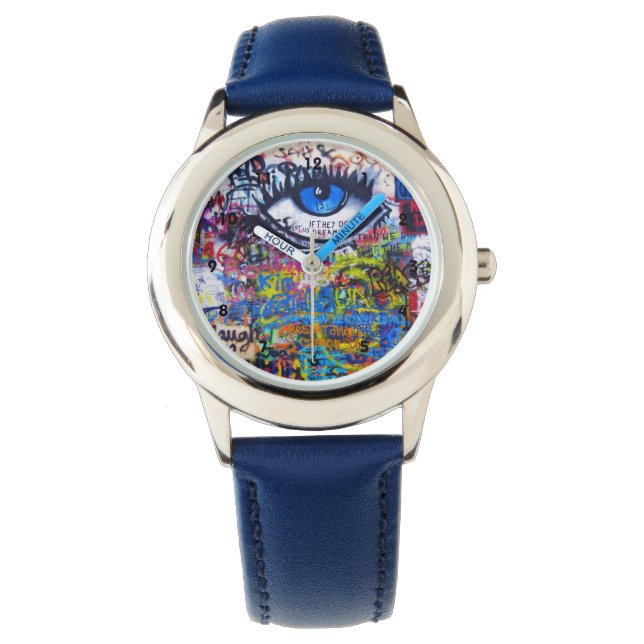 Colorful graffiti street art watch (Front)