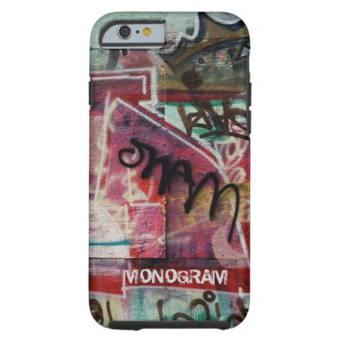 Colorful Graffiti Street Grunge Art_Monogram Tough iPhone 6 Case