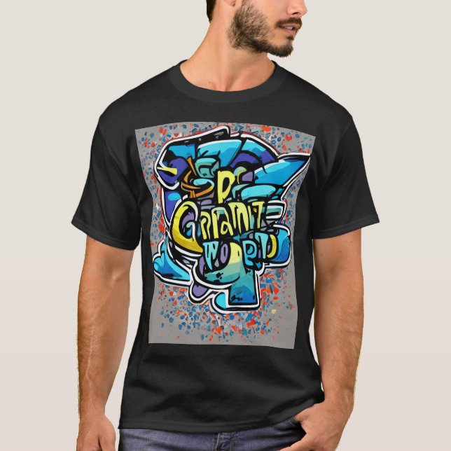 Colorful Graffiti Style TDesign T-Shirt (Front)