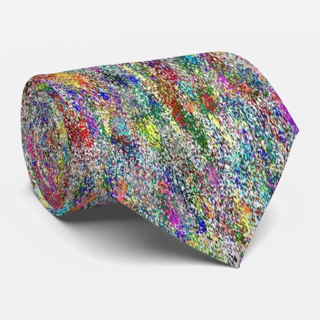 Colorful Graffiti Tie (Rolled)