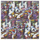 Colorful Graffiti Words Fabric