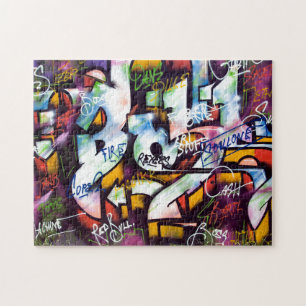 Colorful Graffiti Words Jigsaw Puzzle