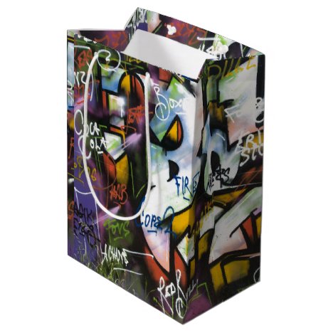 Colorful Graffiti Words Medium Gift Bag