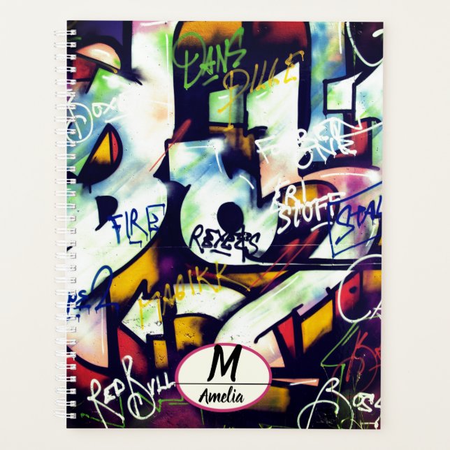 Colorful Graffiti Words Planner (Front)
