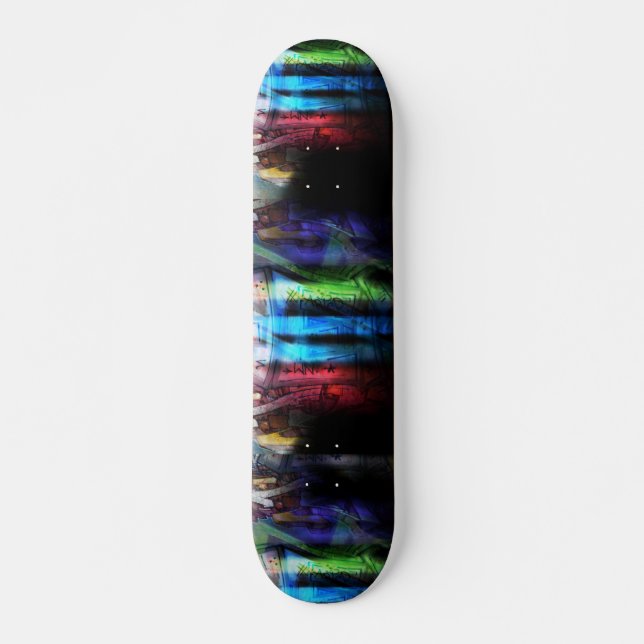 Colorful graffitis design skateboard deck (Front)