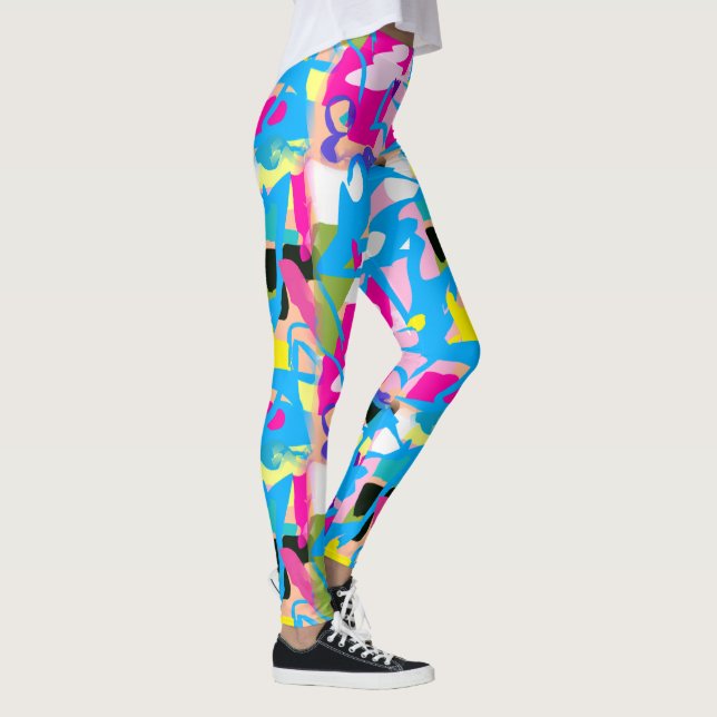 Colorful Grafitti Splash Leggings (Right)