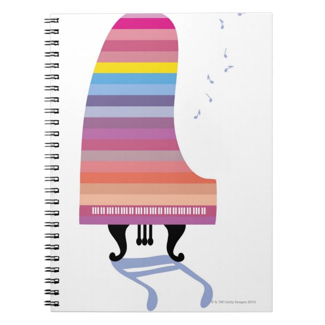 Colorful Grand Piano Notebook (Front)
