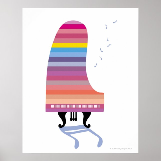 Colorful Grand Piano Poster (Front)