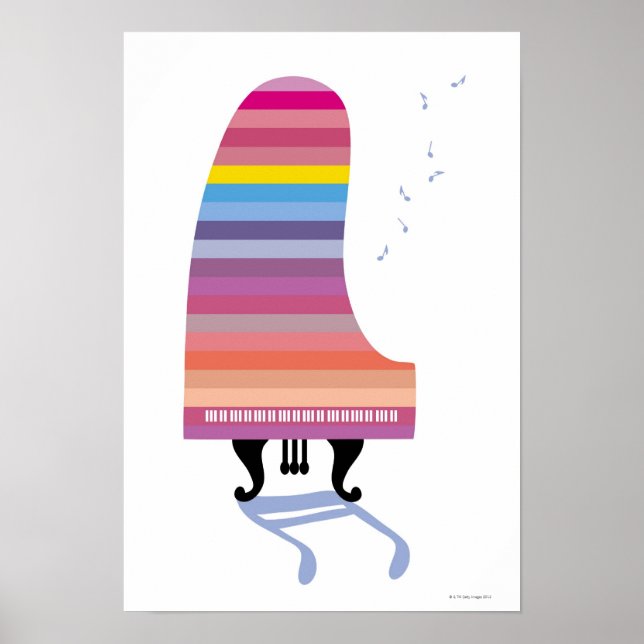 Colorful Grand Piano Poster (Front)