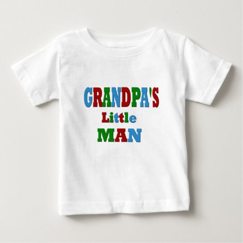 Colorful Grandpas Little Man Baby T_Shirt