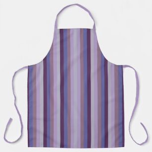 Colorful Grape Lavender Magenta Blue Purple Stripe Apron
