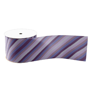 Colorful Grape Lavender Magenta Blue Purple Stripe Grosgrain Ribbon