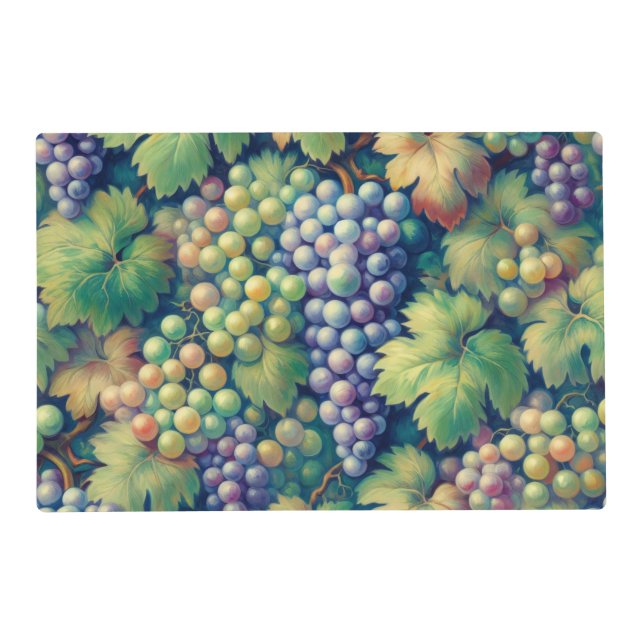 Colorful Grape Pattern Placemat (Front)