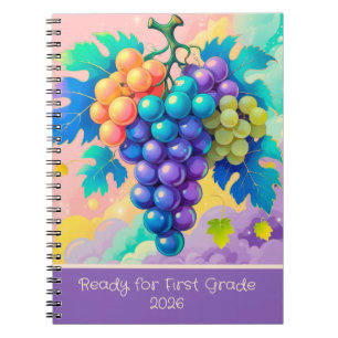 Colorful grapes for 1st grade 2025 notebook
