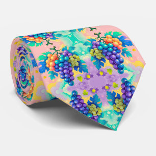 Colorful grapes for Fathers Day Neck Tie