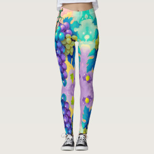 Colorful grapes leggings